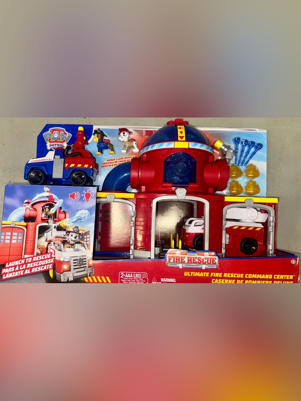 NIB Paw Patrol Ultimate Fire Rescue Command Center Playset - Marshall & Chase - Picture 4 of 6